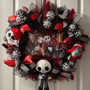 Jack skellington Christmas wreath